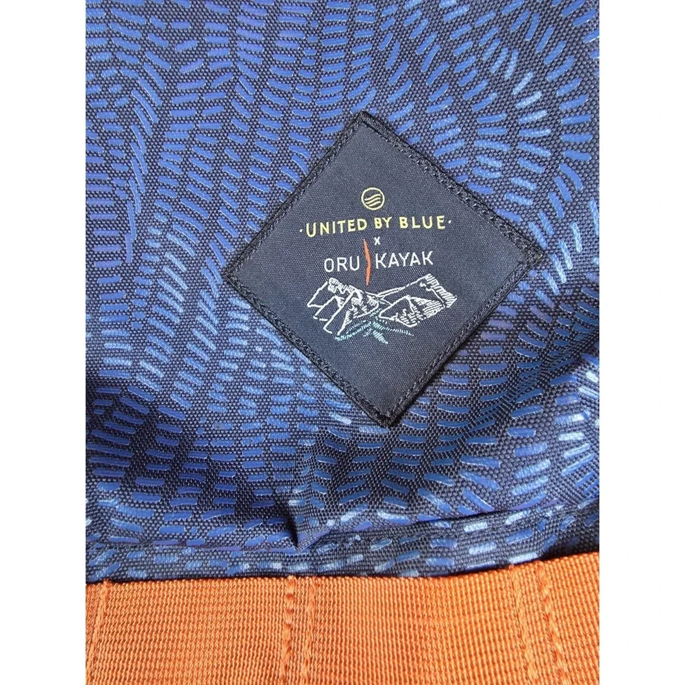 United By Blue X Oru Kayak 25L Rift Backpack Blue Orange Padded Laptop Sleeve